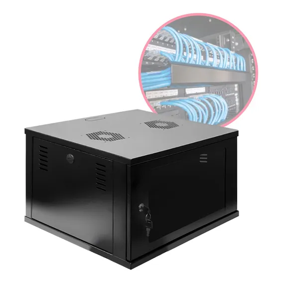 Mini Rack / Parede 19'' 6u X 470mm Soldada Cor Preto Foto 1