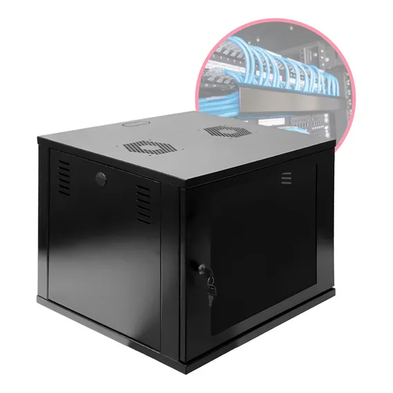Mini Rack / Parede 19'' 8u X 370mm Soldada Cor Preto Foto 1