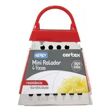 Mini Ralador Em Aço Inox 4 Faces Vermelho - Cortex Foto mini 1