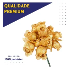 Mini Rosa Artificial - Kit C/ 72 Florzinha Ouro Nybc Foto mini 4