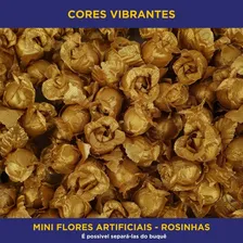 Mini Rosa Artificial - Kit C/ 72 Florzinha Ouro Nybc Foto mini  3