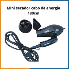 Mini Secador Portátil Bivolt Potente 110v 220v Viagem 3500w Cor Preto 127/220v Foto mini  3