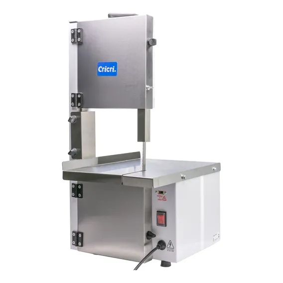 Mini Serra Fita Elétrica De Bancada Corta Carne Com Osso Doméstica Cricri - Máquina de Serrar Cortar Pequena Portatil de Mesa Profissional Porta Inox Para Peixe Frango Bovinos Congelada Açougue Foto 1