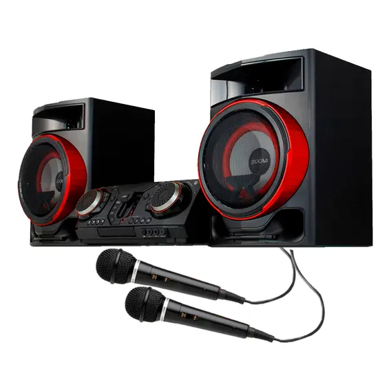 Mini System LG Xboom Cl87 KaraokĂȘ Party Speaker 2350w-2 Mic Cor Preto/vermelho PotĂȘncia Rms 2350 W 127/220v Foto 1