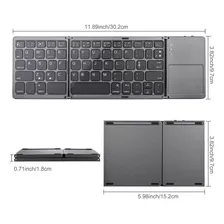 Mini teclado Bluetooth Dobrável Portátil Ultrafino K cor Preta Foto mini 3