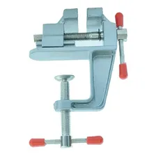 Mini Torno Bancada Aço Serviços Leves Base Fixa Resistente Foto  mini 1