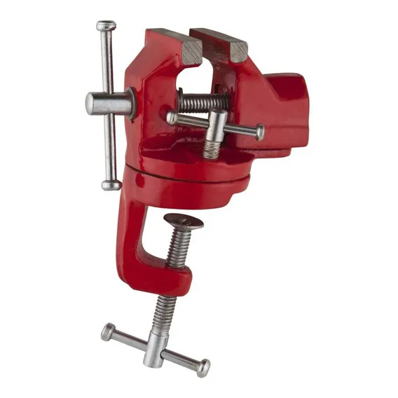 Mini Torno Morsa De Bancada De Aço Com Base Giratoria 60mm Foto 1