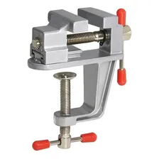 Mini Torno Morsa De Bancada Mesa Base Fixa Foto mini 1