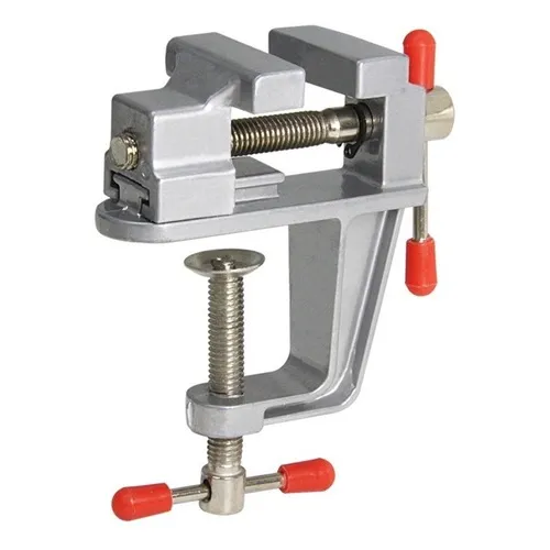Mini Torno Morsa De Bancada Mesa Base Fixa Foto 1