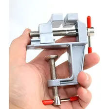 Mini Torno Morsa De Bancada Mesa Base Fixa Foto mini 1