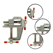 Mini Torno Morsa De Bancada Mesa Base Fixa Foto mini 4