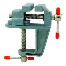 Mini Torno Morsa De Bancada Mesa Base Fixa Profissional Foto  mini 1
