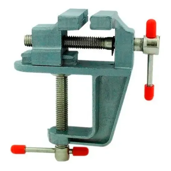 Mini Torno Morsa De Bancada Mesa Base Fixa Profissional Foto 1