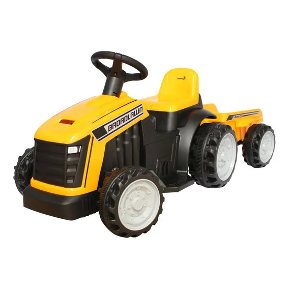 Mini Trator Elétrico Carro Infantil Kids Bateria 6v Amarelo Foto 1