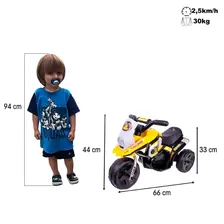 Mini Triciclo Elétrico G204 Infantil Amarelo Bel Brink Foto mini 3