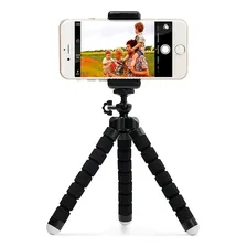 Mini TripĂ© FlexĂvel Ajustável Regulador MĂłvel Celulares Foto mini 4