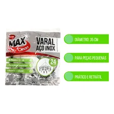 Mini Varal Aço Inox Multiuso 24 Prendedores Redondo Foto mini 4