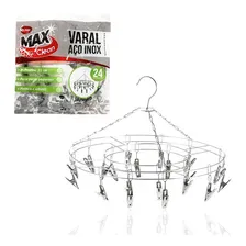 Mini Varal Aço Inox Multiuso 24 Prendedores Redondo Foto  mini 1