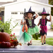 Mini Vassoura De Bruxa Infantil Halloween Enfeite Decoração Foto mini  3