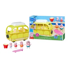 Mini Veículo E Figura Peppa Pig E Minivan Na Praia Amarela Foto mini 3
