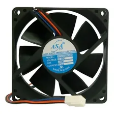 Mini Ventilador 80x80x25 Asafan Cooler 12v 80mm 3100 Rpm Led Preto Foto mini 1