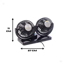 Mini Ventilador Painel Caminhão Carro 12v Rotação 360 Diâmetro 10 Cm Foto mini 2
