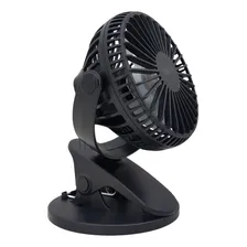 Mini Ventilador Portátil 3 Velocidades Base Com Presilha Cor Preto Foto mini 4
