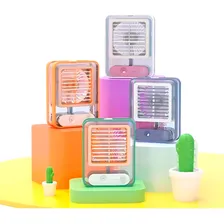Mini Ventilador Portátil Recarregável Com Led Foto mini  3