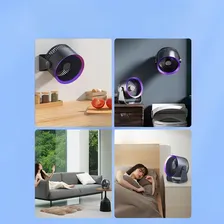 Mini Vetilador Portatil Sem Fio Super Silencioso 3h Bateria Cor da estrutura Cinza Cor das pás Roxa Diâmetro 205 