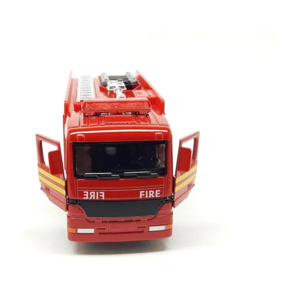 Miniatura Caminhão Bombeiros Fricção Abre Portas Foto 1