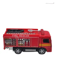 Miniatura Caminhão De Bombeiro Abre Porta Ferro Fricção Fire Foto mini 2