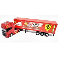 Miniatura Caminhão Scania R730 + Carreta Bau E Tanque 1/64 Cor Ferr Foto mini 4