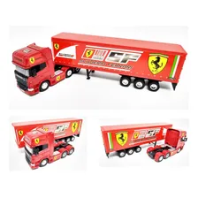 Miniatura Caminhão Scania R730 + Carreta Bau E Tanque 1/64 Cor Ferr Foto mini 1