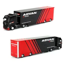 Miniatura Carreta Mini Gt Mercedez Benz Actros Advan Cor Vermelho Foto mini 1