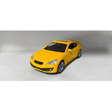Miniatura Carrinho De Ferro Coleção Hyundai Genesis Cor Amarelo Foto mini  2