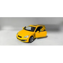 Miniatura Carrinho De Ferro Coleção Hyundai Genesis Cor Amarelo Foto mini 4