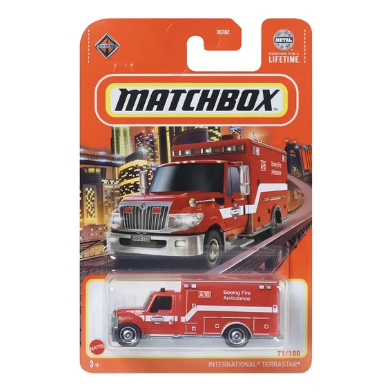 Miniatura Carrinho Ferro Ambulância International Matchbox Cor Miniatura Ambulância Foto 1