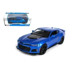 Miniatura Carro Chevrolet Camaro Zl1 2017 Azul 1:24 Maisto Foto mini 1