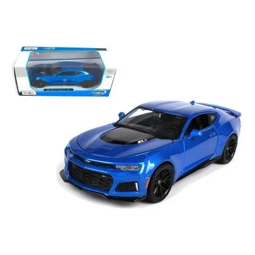 Miniatura Carro Chevrolet Camaro Zl1 2017 Azul 1:24 Maisto Foto 1