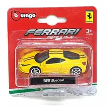 Miniatura Carro Ferrari 458 Speciale Race E Play 1:64 Burago Cor Amarelo Foto  mini 1