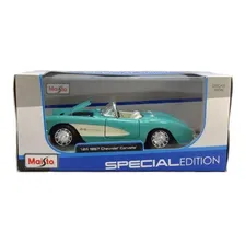 Miniatura Chevrolet Corvette 1957 Verde Maisto 1/24 Foto mini 1