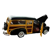 Miniatura Chevrolet Fleetmaster 1948 Preto Welly 1:24 Foto mini 2