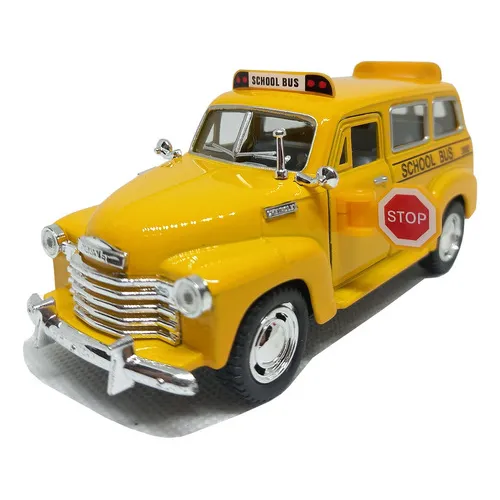 Miniatura Chevrolet Suburban 1950 Escolar Carrinhos Coleção Foto 1