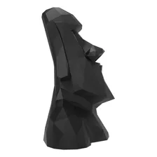Miniatura Estatua Moai Ilha Da Pascoa Preta 20 Cm Decoração Cor Preto Foto mini  3