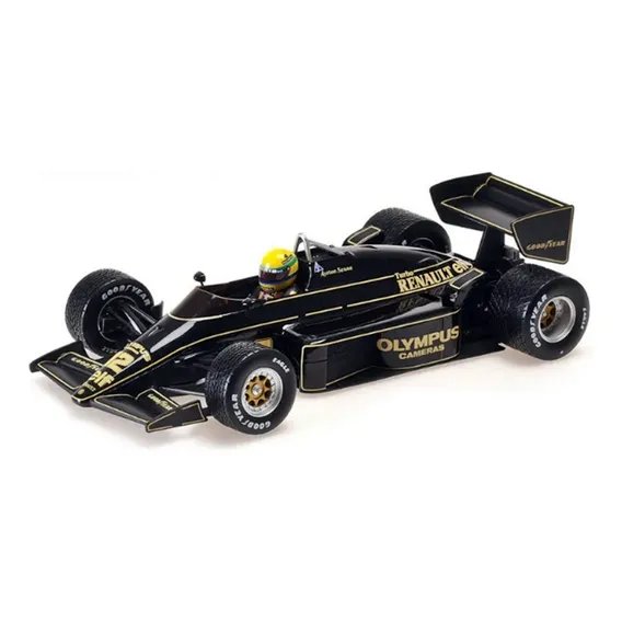 Miniatura Fórmula 1 Lotus 1985 Ayrton Senna 1:18 Minichamps Cor Preto Foto 1