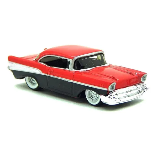 Miniatura Guincho 1957 Chevrolet Flatbed E 1957 Bel Air 1/64 Foto 1