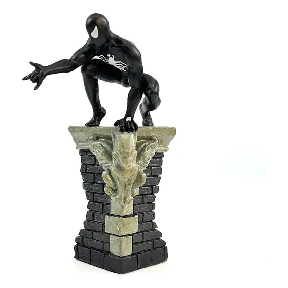 Miniatura Homem Aranha Uniforme Negro Marvel Figurines Esp Foto 1