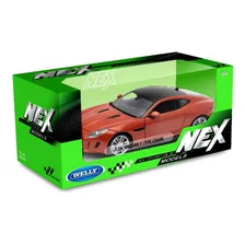 Miniatura Jaguar F-type Coupe Laranja Welly 1/24 Foto mini  3