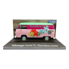 Miniatura Kombi T2 Floricultura Juliana Serviços 1/43 Altaya Cor Rosa Foto mini 1