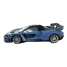 Miniatura Mclaren Senna Azul Metal 1:24 Foto mini 2